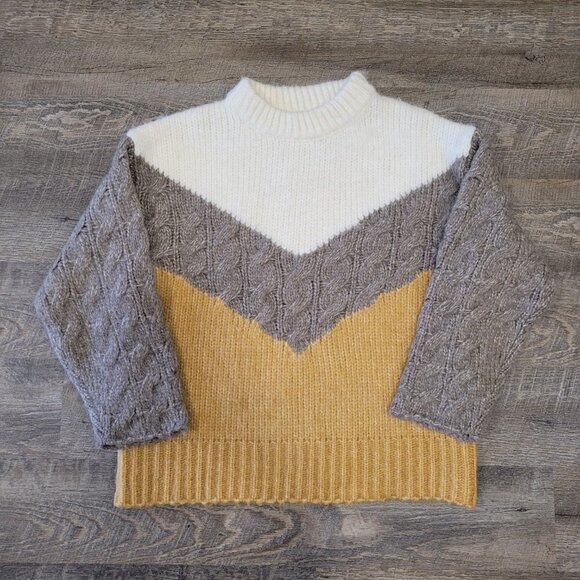 ZARA | Colour Block Knit Pullover Sweater | Sz. S - Picture 7 of 11